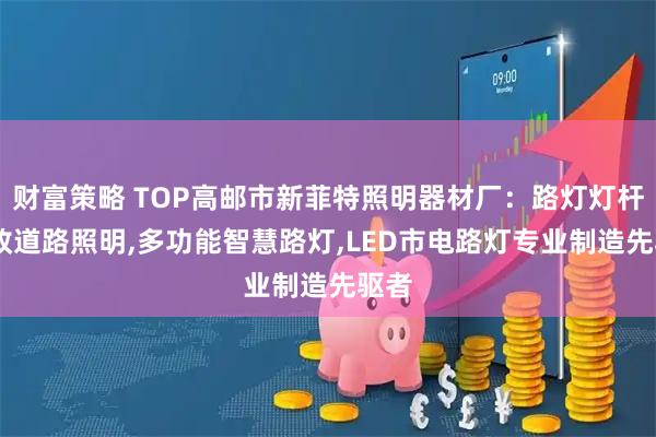 财富策略 TOP高邮市新菲特照明器材厂：路灯灯杆,市政道路照明,多功能智慧路灯,LED市电路灯专业制造先驱者